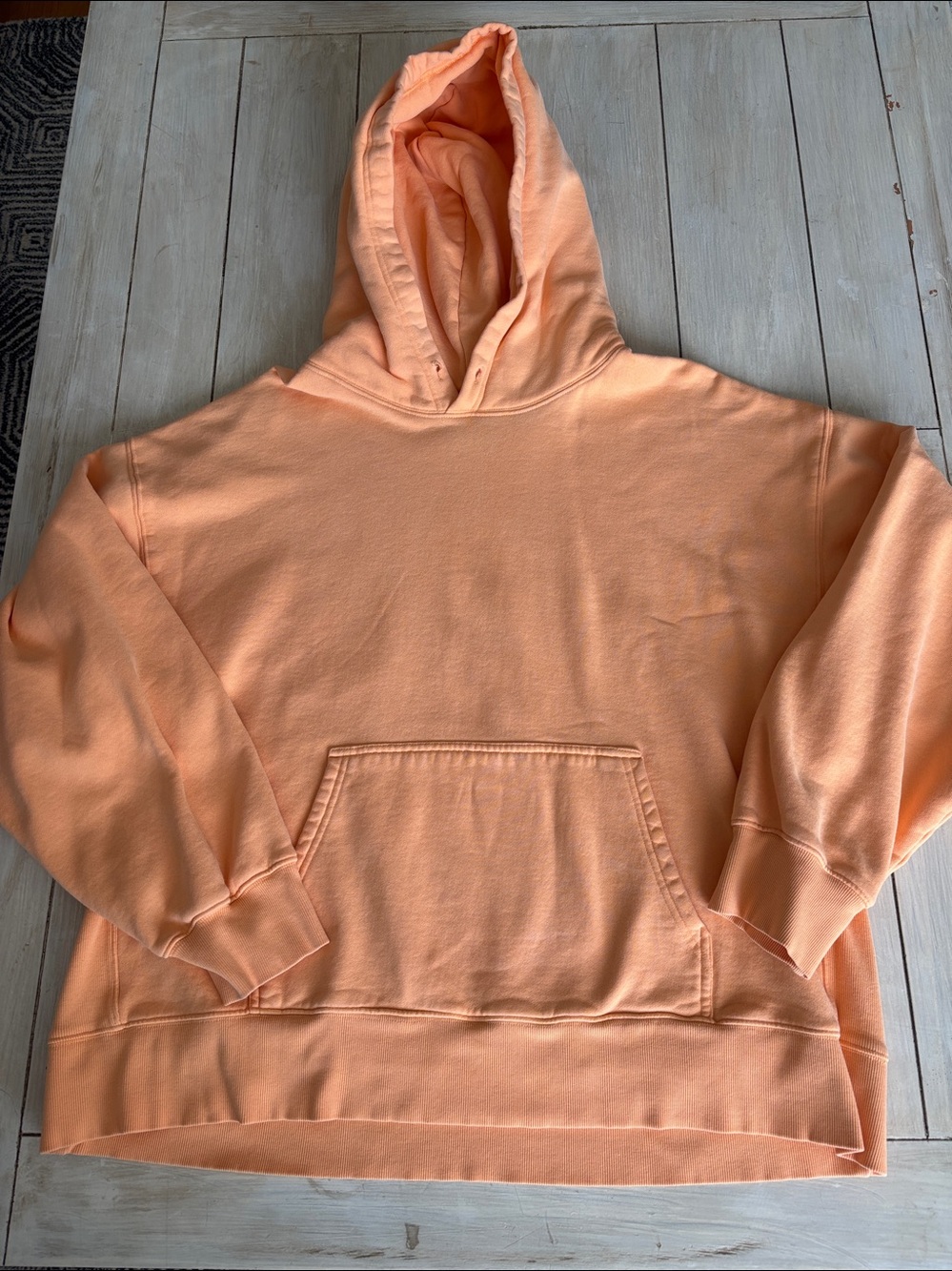 TNA ARITZIA Cozy Orange Hooded Sweatshirt Large 3